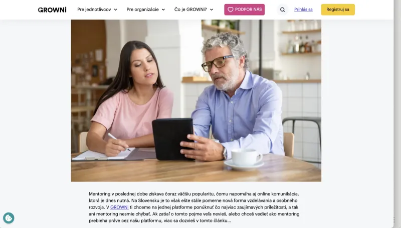 Mentoring dostupný pre každého a zadarmo